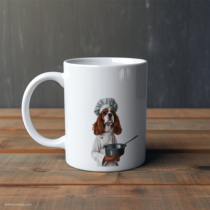 Cavalier King Charles Spaniel Ready for Cooking Mug – Cute Dog-Themed Mugs | Perfect Gifts for Dog Lovers