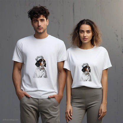 Cavalier King Charles Spaniel Wearing a Chef's Uniform T-Shirt – Unisex T-Shirt for Dog Lovers 