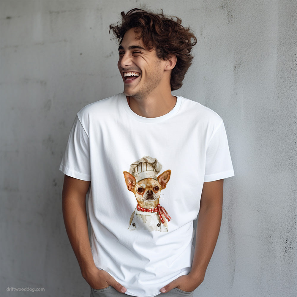 Chihuahua Dressed as Chef T-Shirt – Dog T-Shirt for Men