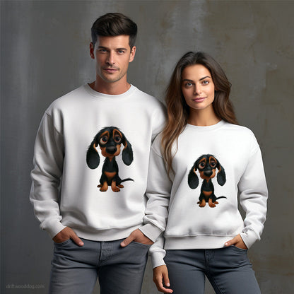 Black Dachshund Being Sad Sweatshirt – Unisex Sweatshirt for Dog Owners