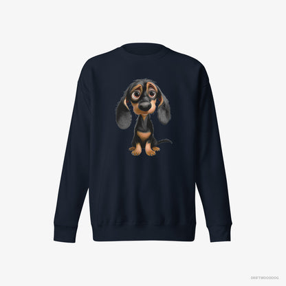 Dachshund Being Sad Navy Sweatshirt