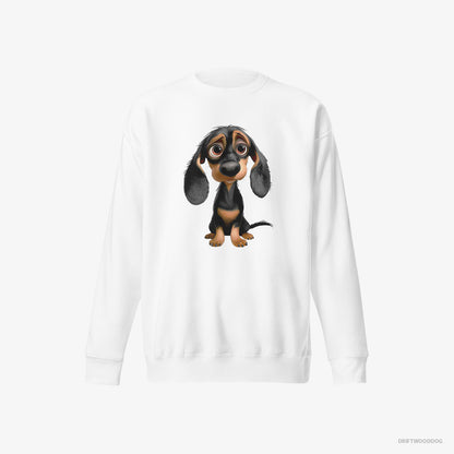 Dachshund Being Sad White Sweatshirt