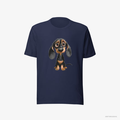 Dachshund Being Sad Navy T-Shirt