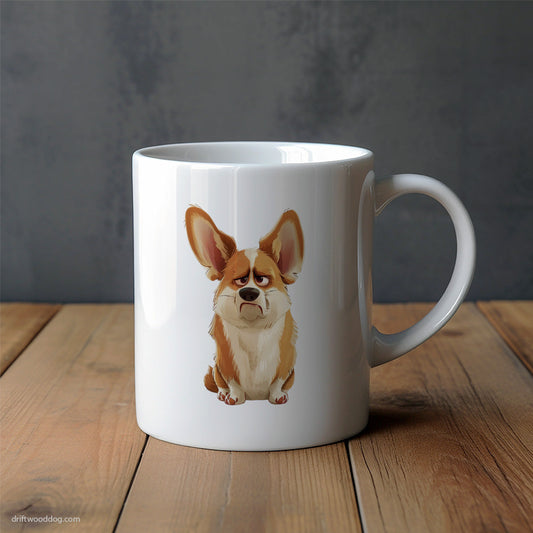 Adorable Corgi Being Upset Mug – Unique Dog Cups | Dog-Themed Mugs