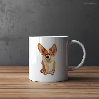 Adorable Corgi Being Upset Mug – Funny Dog Coffee Mugs | Quirky Canine Drinkware