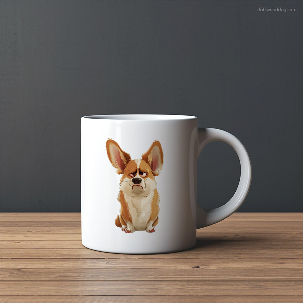 Adorable Corgi Being Upset Mug – Custom Dog Mugs | Personalized Pet Mugs