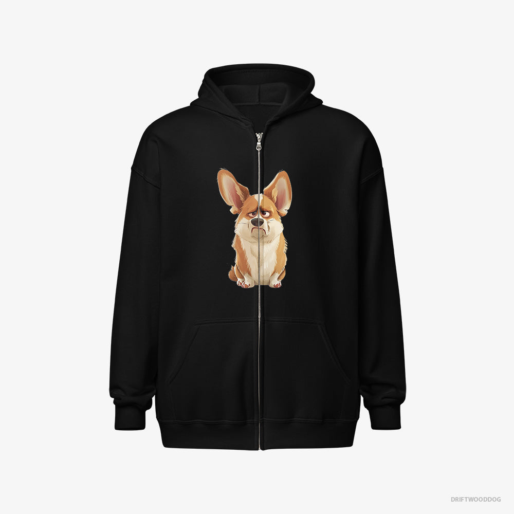 Corgi Being Upset Full-Zip Hoodie