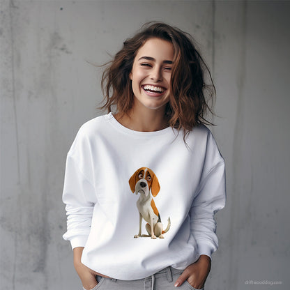 Beagle Being Sad Sweatshirt – Custom Dog Sweatshirt for Women