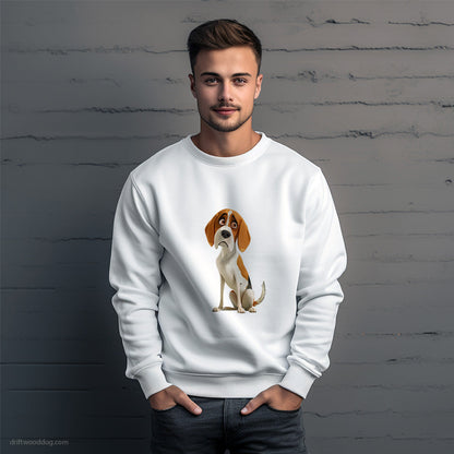 Beagle Being Sad Sweatshirt – Unique Dog Sweatshirt for Men