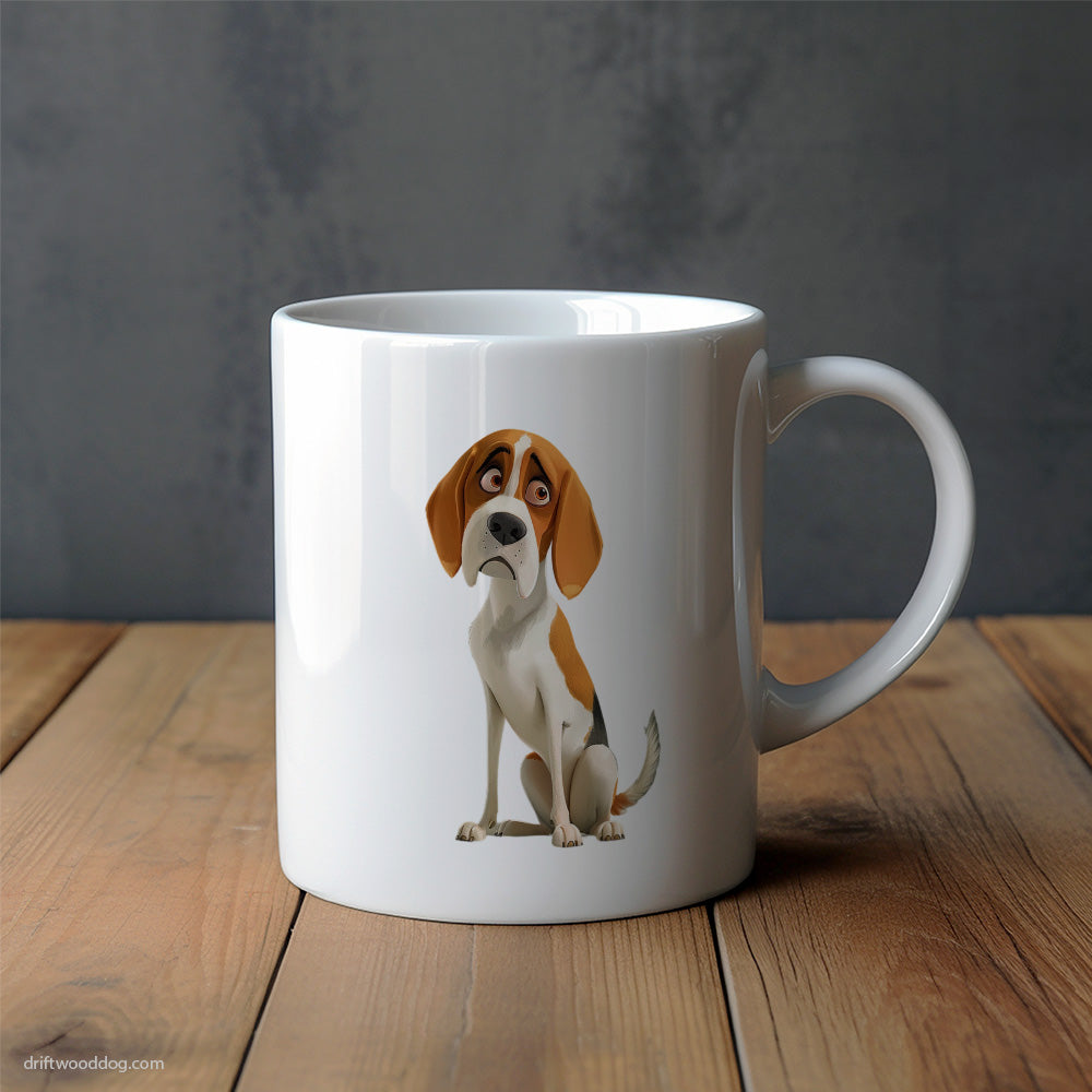 Beagle Being Sad Mug – Unique Dog Cups | Dog-Themed Mugs