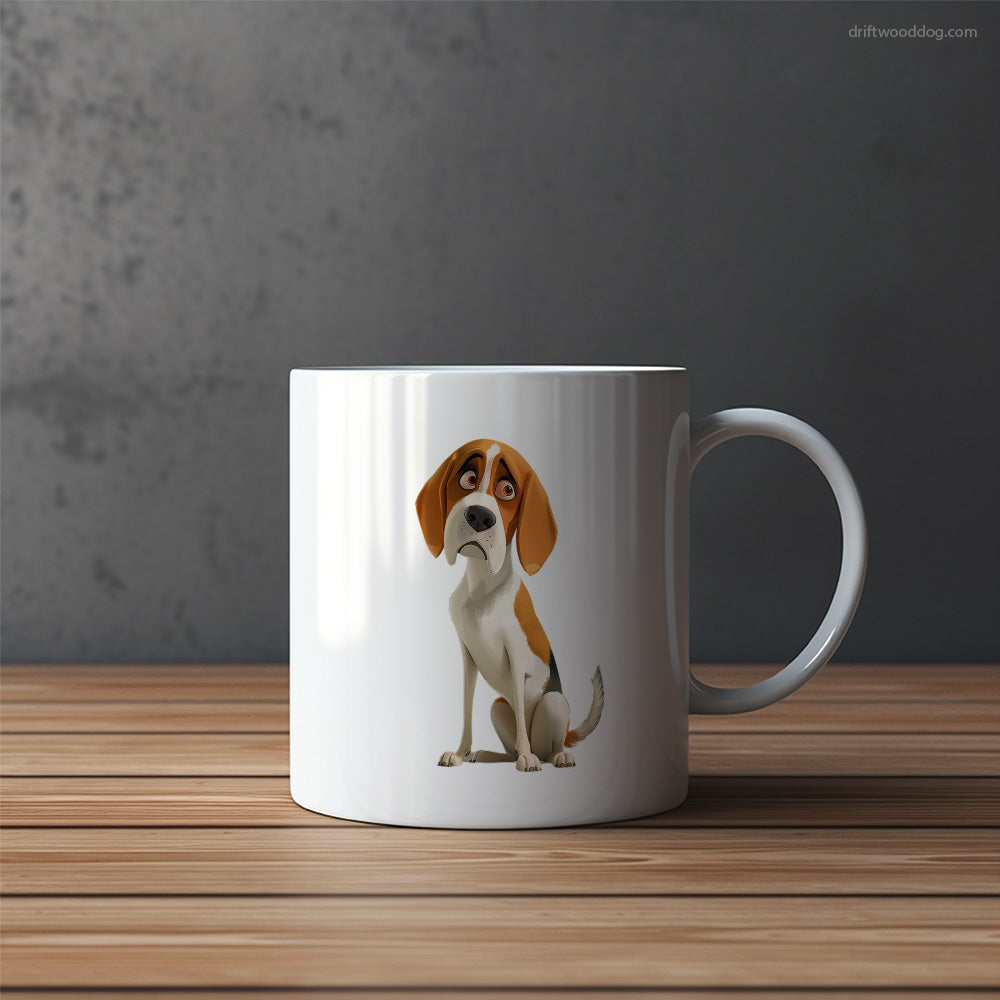 Beagle Being Sad Mug – Funny Dog Coffee Mugs | Quirky Canine Drinkware