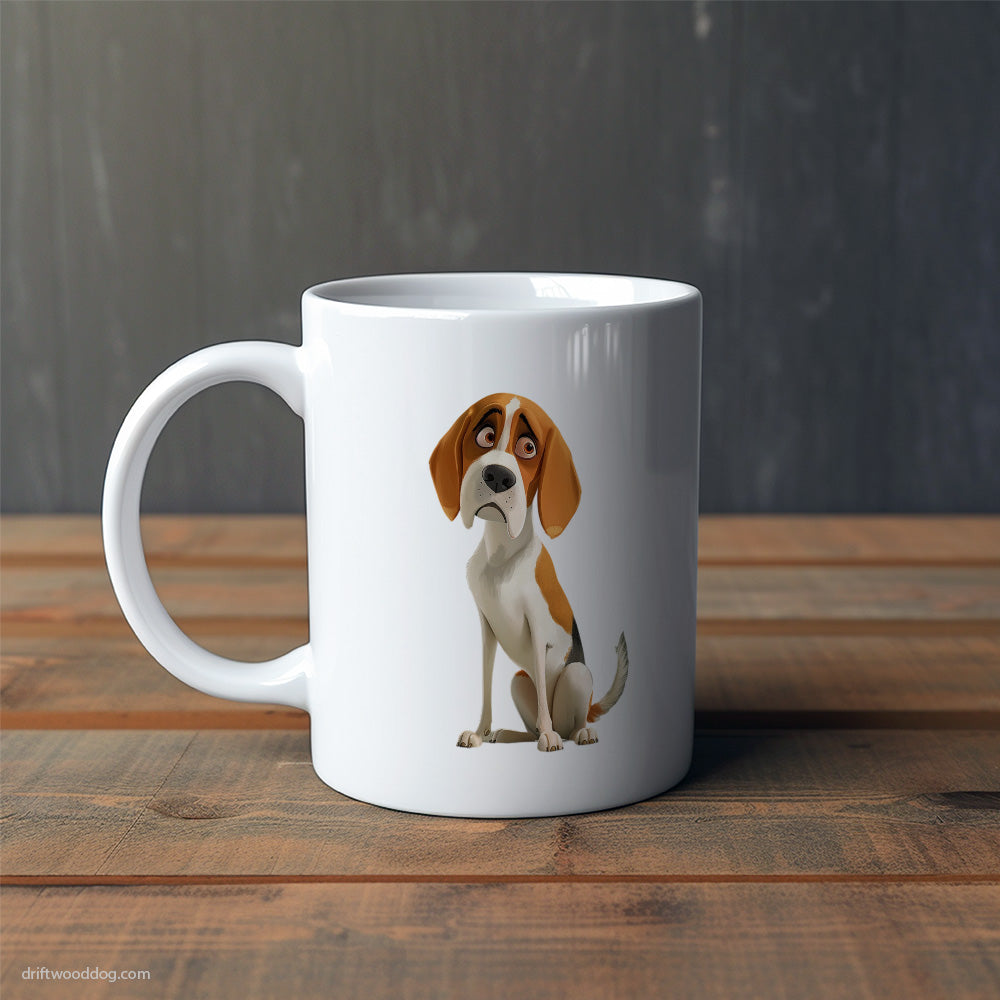 Beagle Being Sad Mug – Cute Dog-Themed Mugs | Perfect Gifts for Dog Lovers