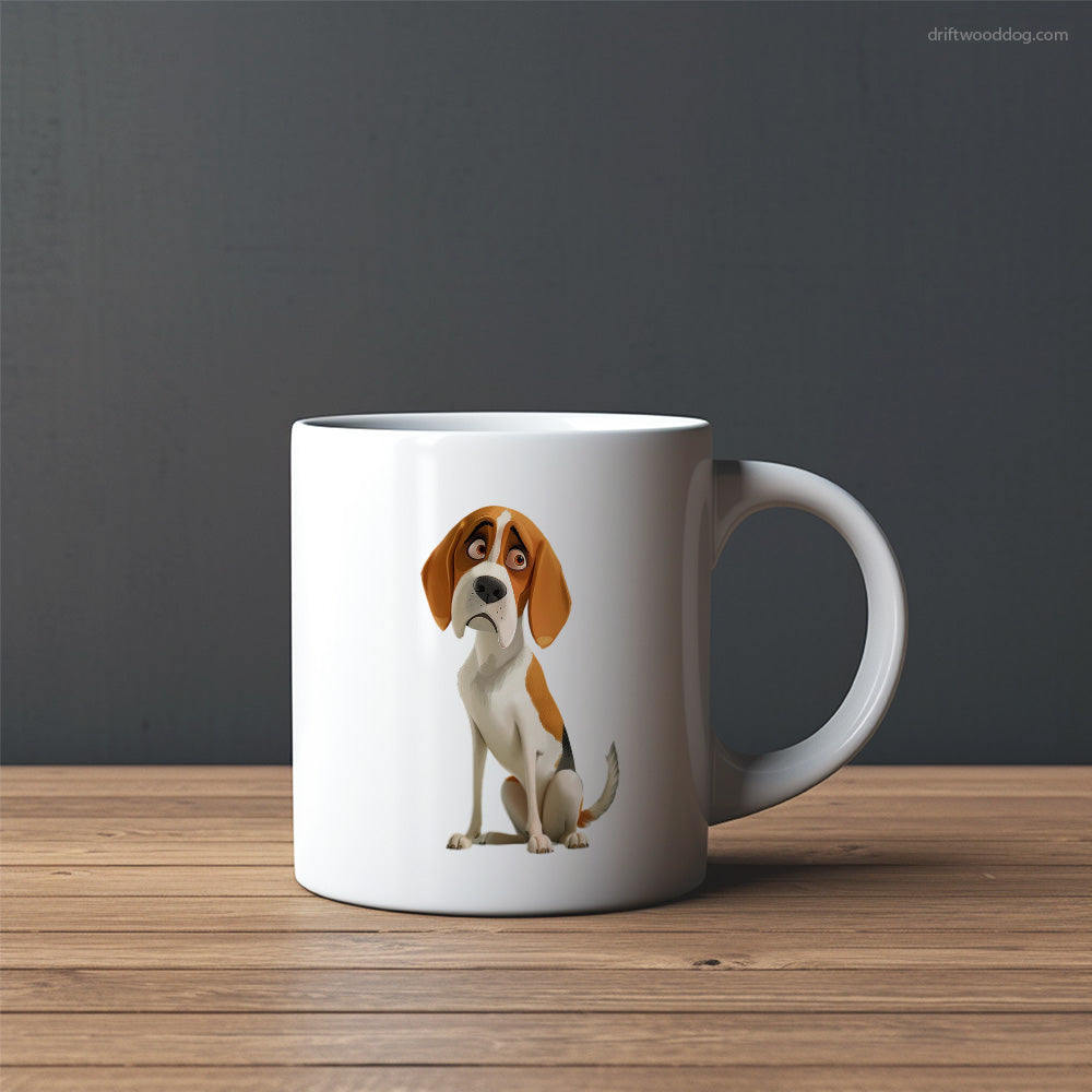 Beagle Being Sad Mug – Custom Dog Mugs | Personalized Pet Mugs