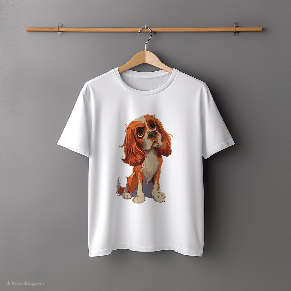 Cavalier King Charles Spaniel Looking Up T-Shirt – Unisex Tee for Dog Lovers