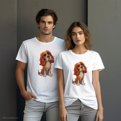 Cavalier King Charles Spaniel Looking Up T-Shirt – Dog-Themed Gifts for Dog Lovers