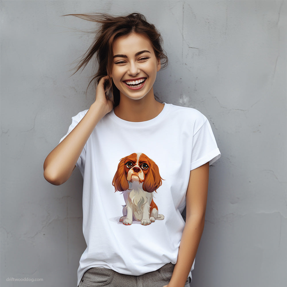 Cavalier King Charles Spaniel Being Upset T-Shirt – Custom Dog T-Shirts for Women