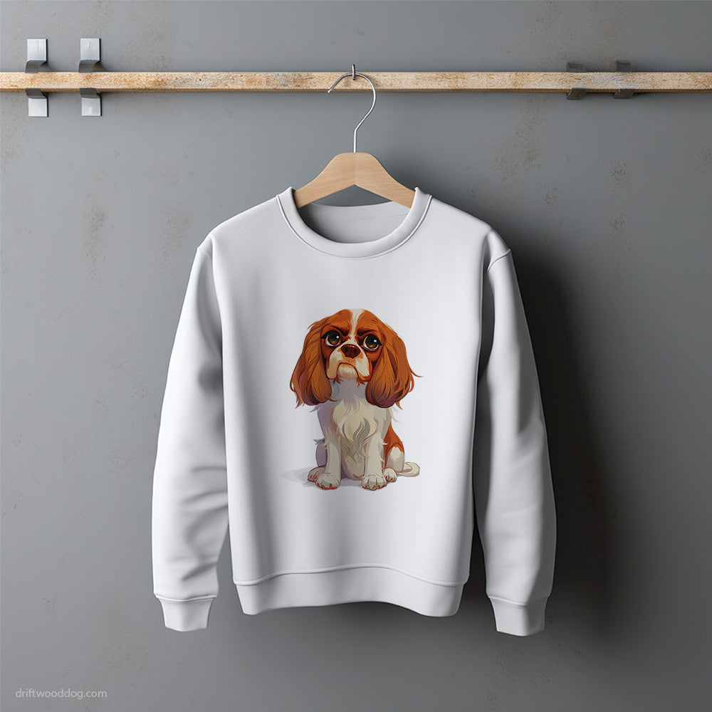 Cavalier King Charles Spaniel Being Upset Sweatshirt – Unisex Sweatshirt for Dog Lovers