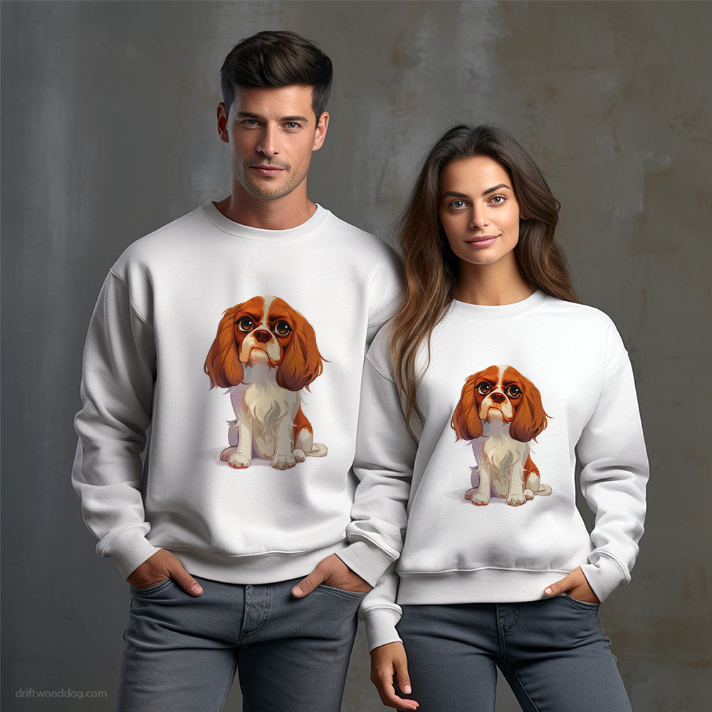 Cavalier King Charles Spaniel Being Upset Sweatshirt – Unisex Sweatshirt for Dog Owners