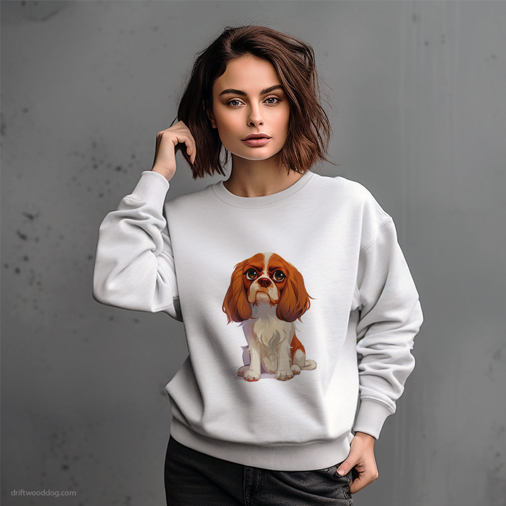 Cavalier King Charles Spaniel Being Upset Sweatshirt – Dog-Themed Gifts for Dog Lovers