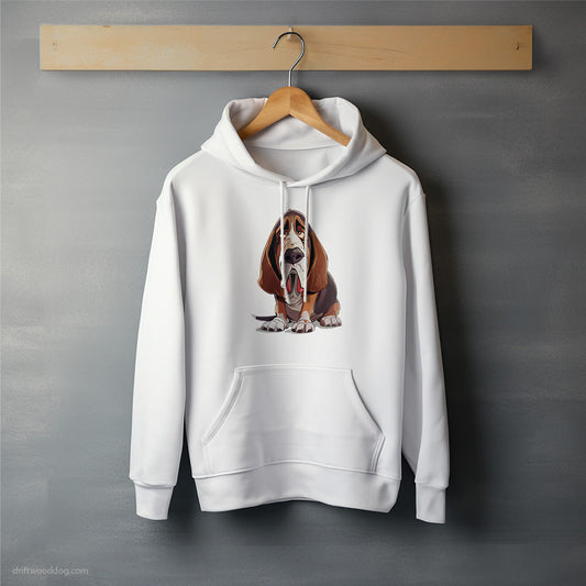 Cute Basset Hound Being Upset Hoodie – Unisex Hoodie for Dog Lovers