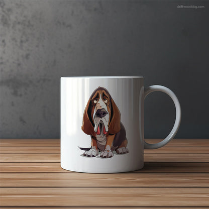 Cute Basset Hound Being Upset Mug – Funny Dog Coffee Mugs | Quirky Canine Drinkware