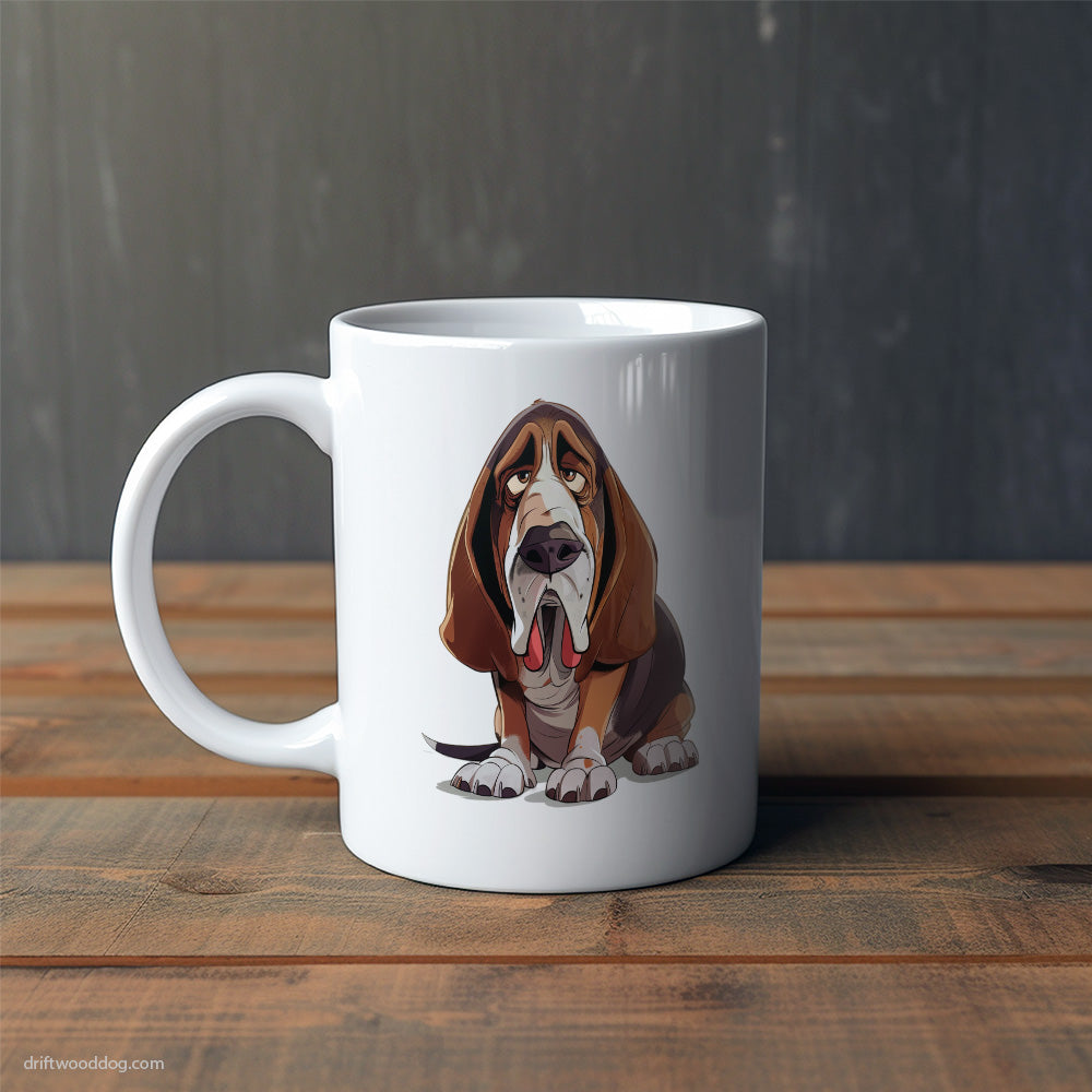 Cute Basset Hound Being Upset Mug – Cute Dog-Themed Mugs | Perfect Gifts for Dog Lovers