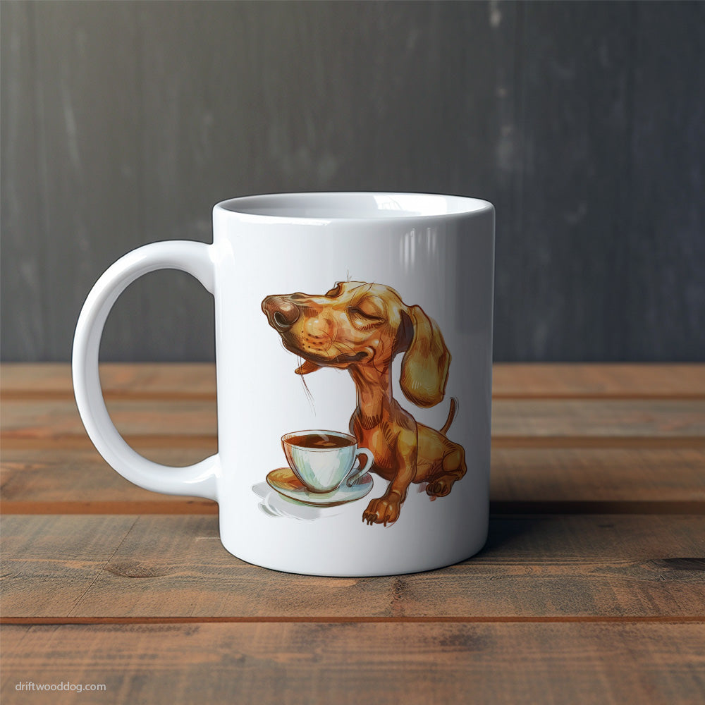 Dachshund Having Coffee Mug – Cute Dog-Themed Mugs | Perfect Gifts for Dog Lovers