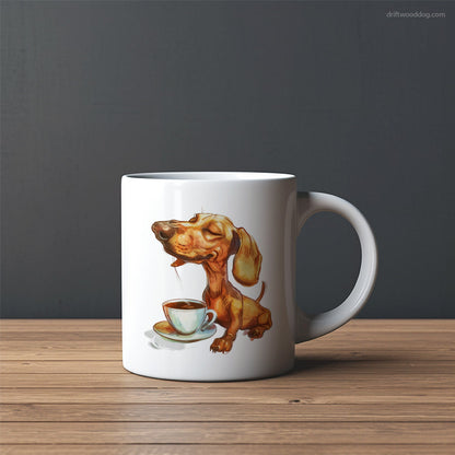 Dachshund Having Coffee Mug – Custom Dog Mugs | Personalized Pet Mugs