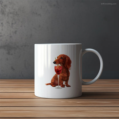 Dachshund Having a Cocktail Mug – Funny Dog Coffee Mugs | Quirky Canine Drinkware