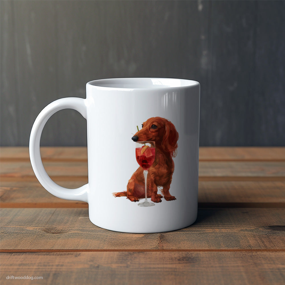 Dachshund Having a Cocktail Mug – Cute Dog-Themed Mugs | Perfect Gifts for Dog Lovers