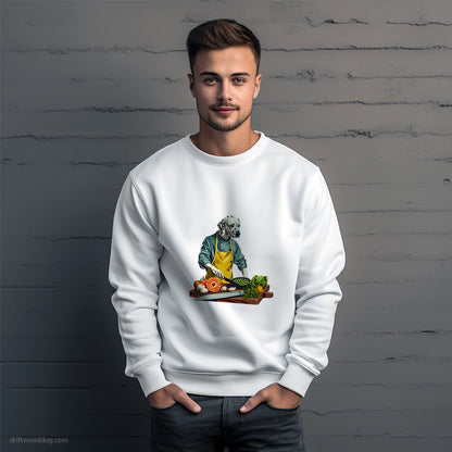 Dalmatian Cooking Meals Sweatshirt – Unique Dog Sweatshirt for Men