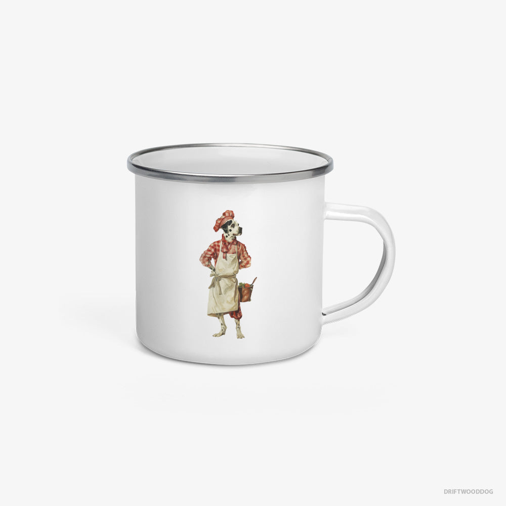 Dalmatian Ready for Cooking Enamel Mug