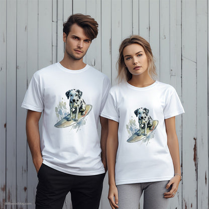 Dalmatian Surfing T-Shirt – Unique Dog T-Shirts for Pet Lovers