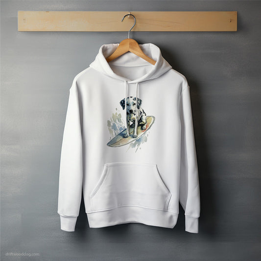 Dalmatian Surfing Hoodie – Unisex Hoodie for Dog Lovers