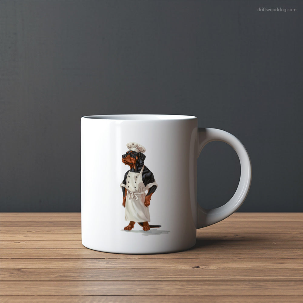 Dobermann Ready for Some Cooking Mug – Custom Dog Mugs | Personalized Pet Mugs