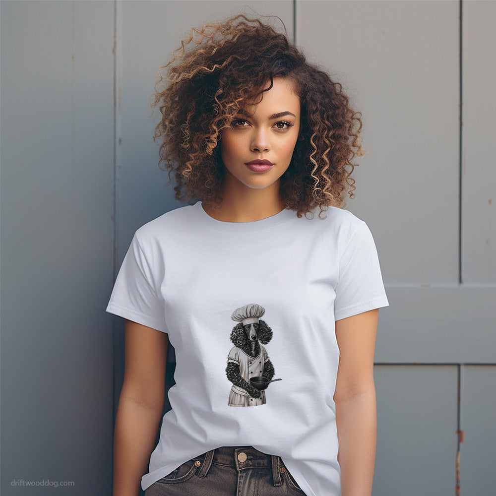 Poodle Dressed as Chef T-Shirt – Dog T-Shirt for Women