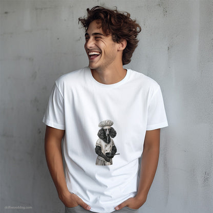 Poodle Dressed as Chef T-Shirt – Dog T-Shirt for Men