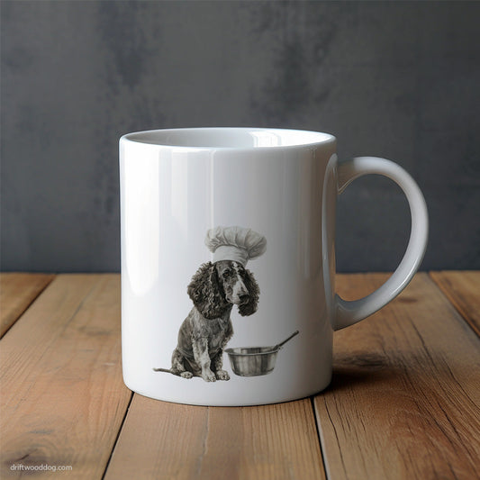 Poodle Wearing a Chef's Uniform Mug – Unique Dog Cups | Dog-Themed Mugs