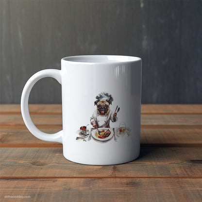 Pug Cooking Meals Mug – Cute Dog-Themed Mugs | Perfect Gifts for Dog Lovers