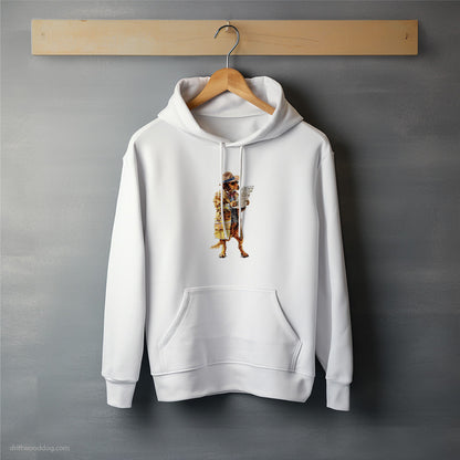 Stylish Dachshund Reading a Newspaper Hoodie – Unisex Hoodie for Dog Lovers