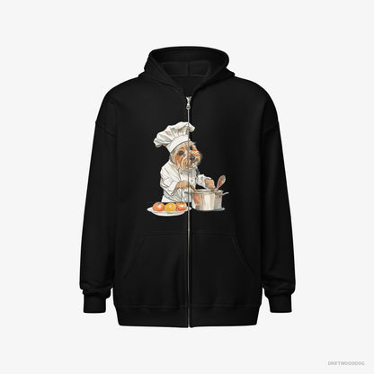 Yorkshire Terrier Cooking Meals Black Hoodie