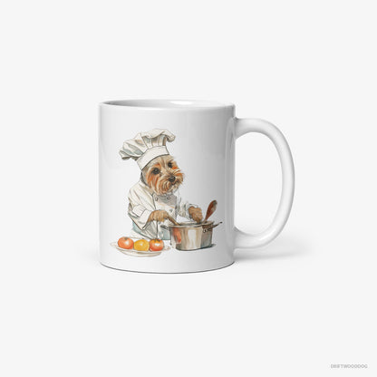 Yorkshire Terrier Cooking Meals White Mug