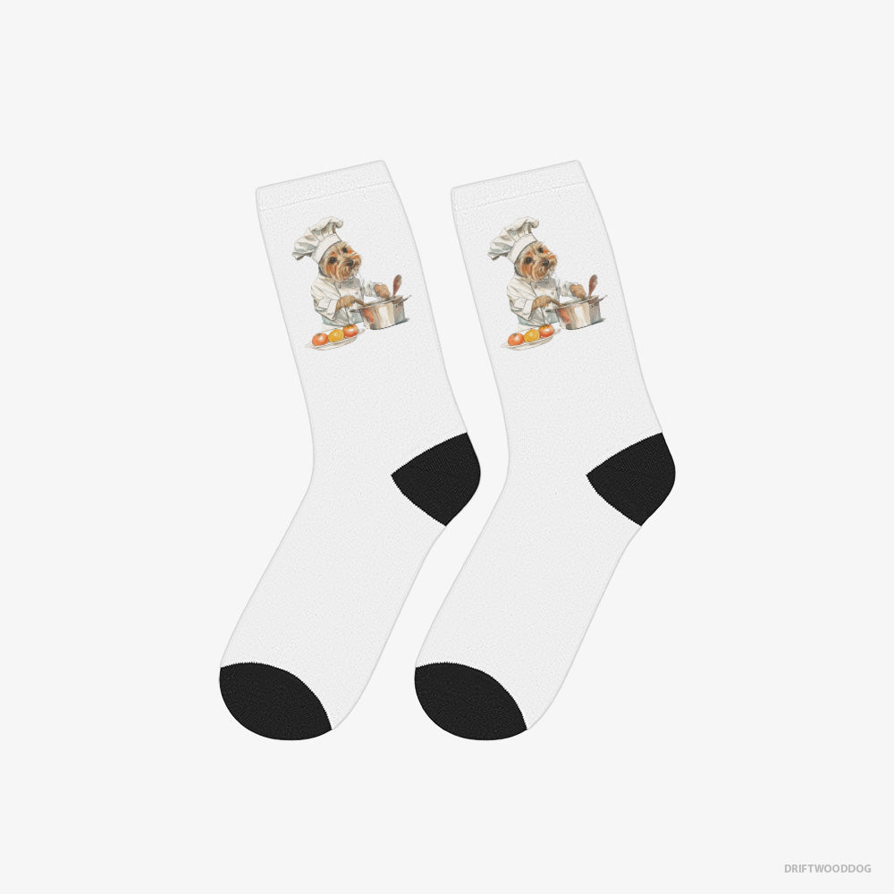 Yorkshire Terrier Cooking Meals – Socks White – Classic