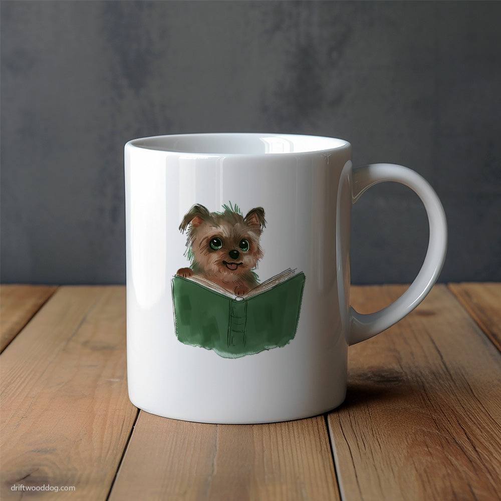 Funny Yorkshire Terrier With a Book Mug – Unique Dog Cups | Dog-Themed Mugs