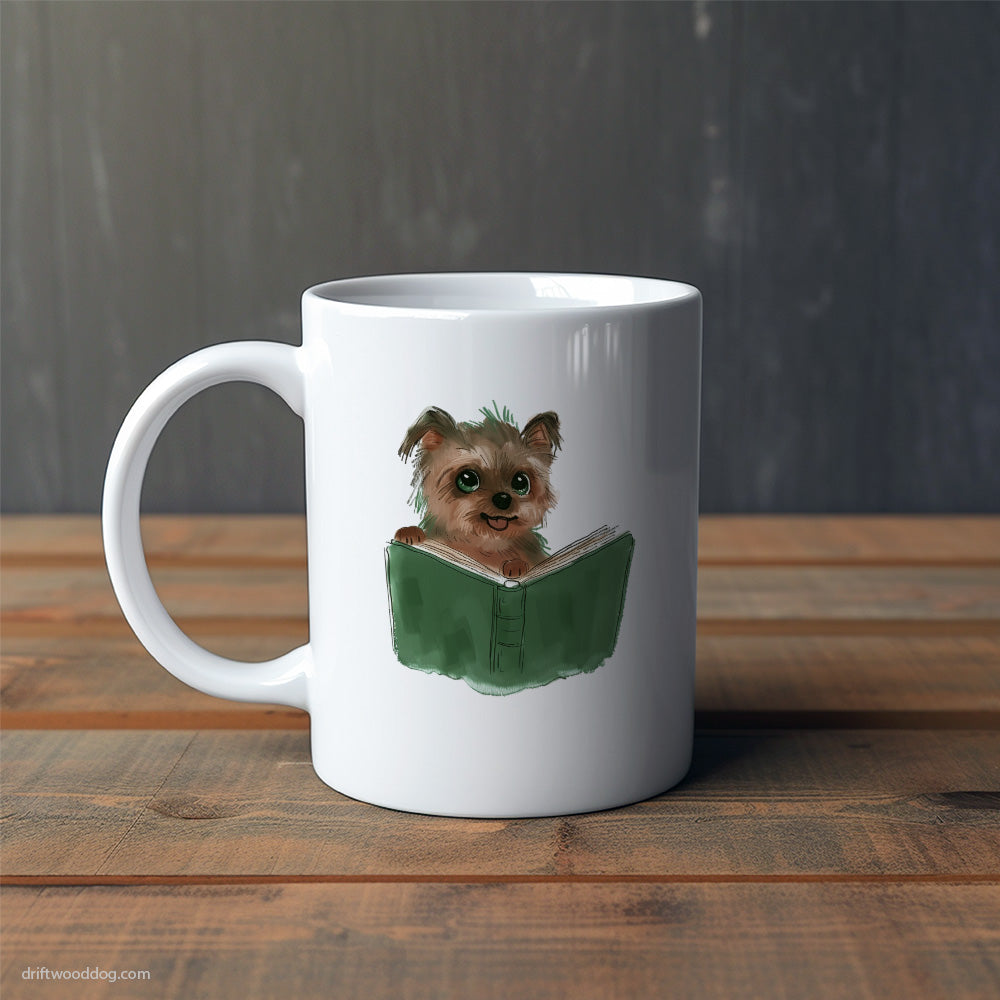 Funny Yorkshire Terrier With a Book Mug – Cute Dog-Themed Mugs | Perfect Gifts for Dog Lovers