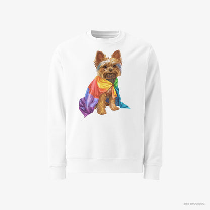 Yorkshire Terrier Ready for Pride White Sweatshirt