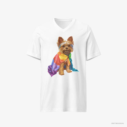 Yorkshire Terrier Ready for Pride White T-Shirt