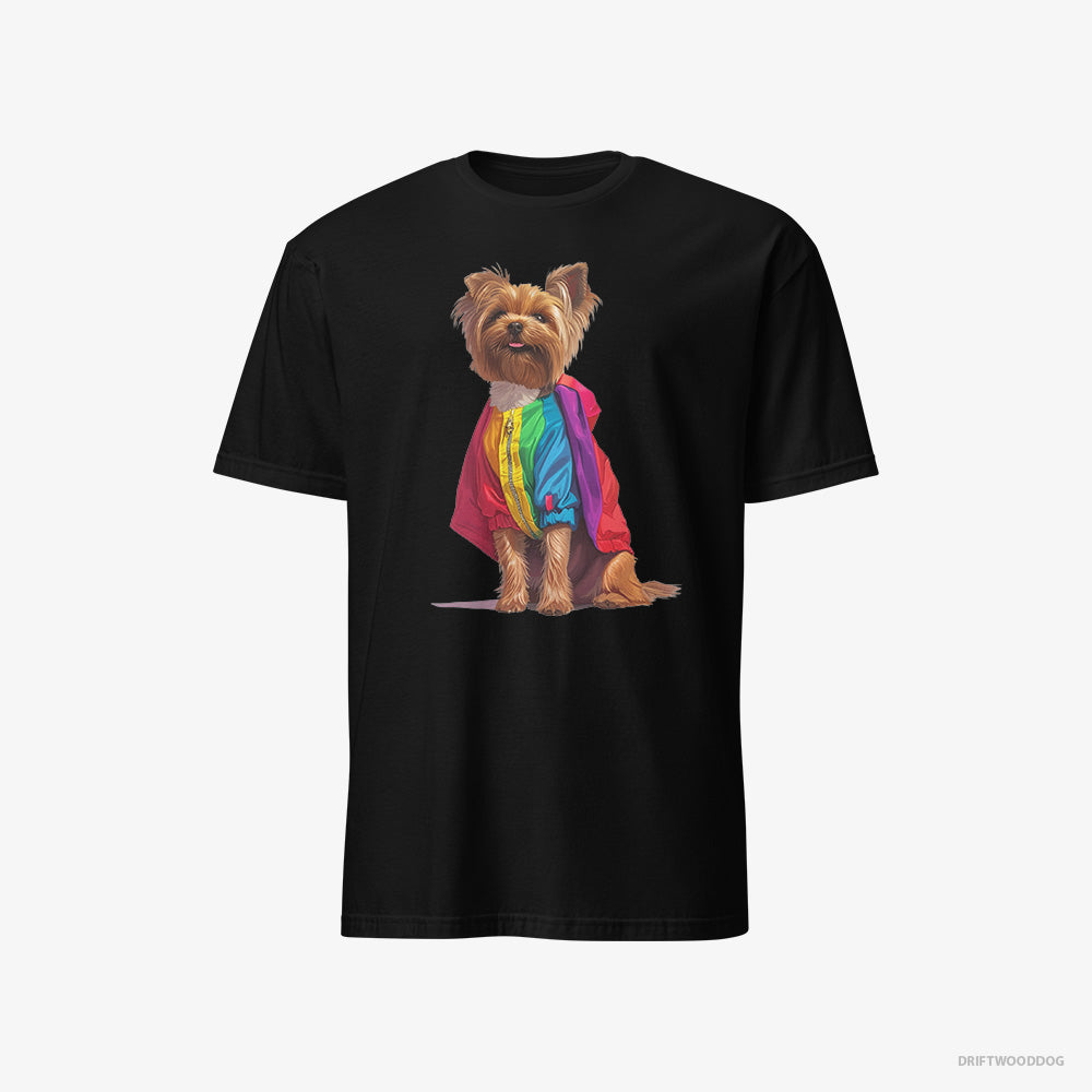 Yorkshire Terrier Dressed in a Rainbow Classic T-Shirt