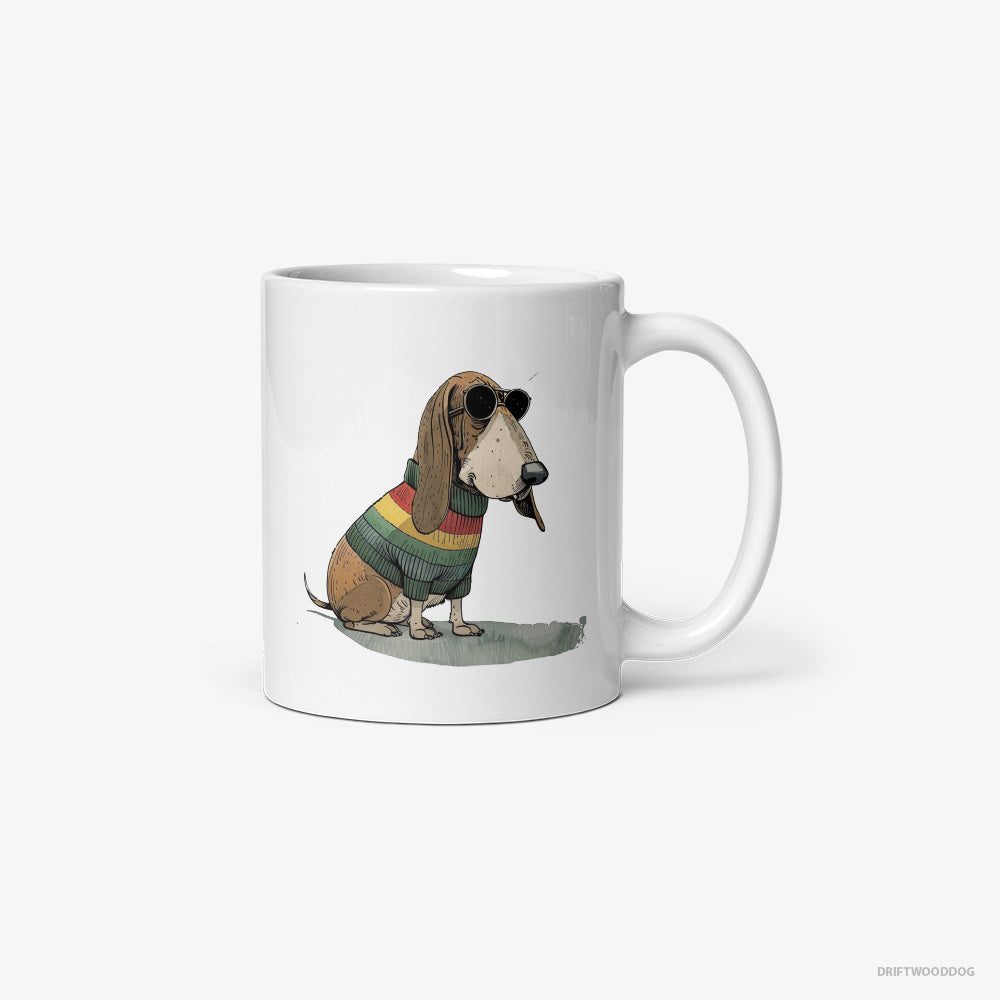 Basset Hound Dressed in Rainbow Attire Classic Mug