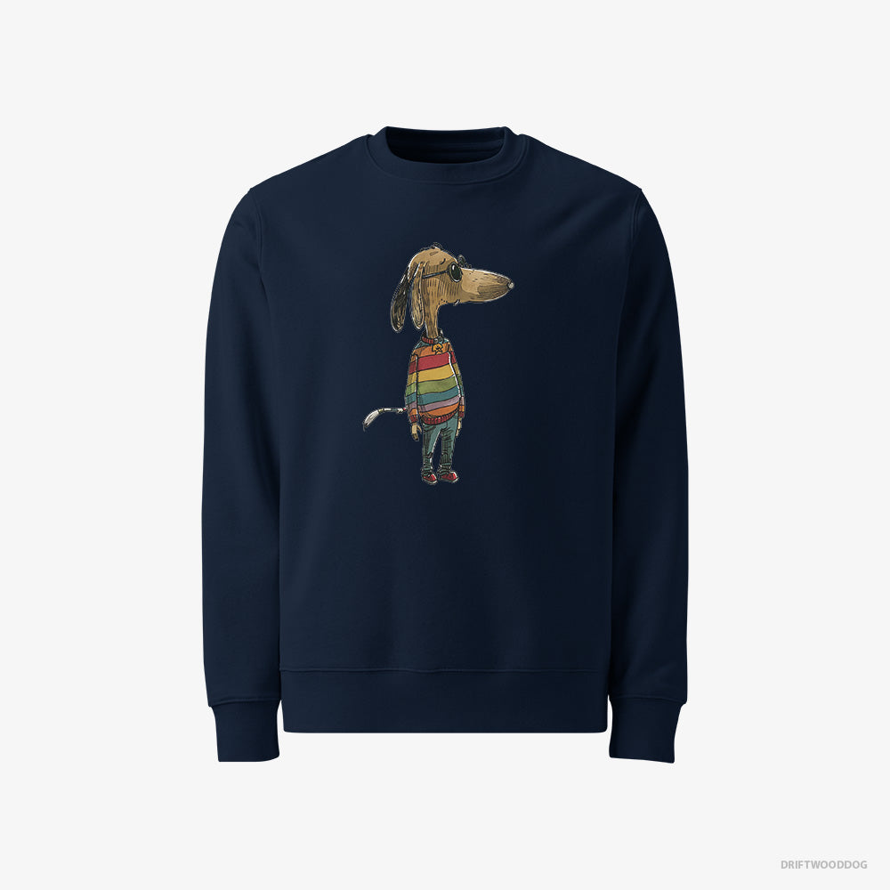 Beagle Sweatshirt – Men Navy Sweatshirt Classic – Ready for Pride (on White Background)